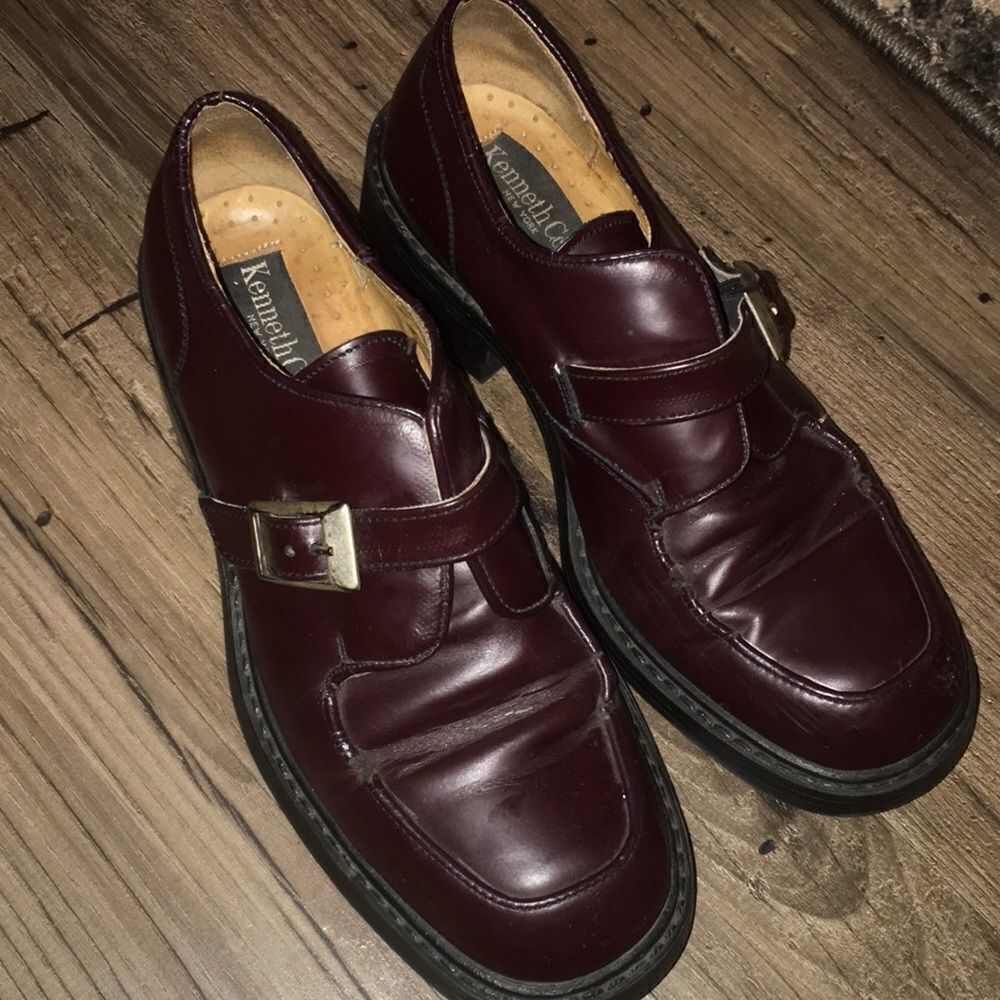 Kenneth Cole New York clunky platform buckle shoes